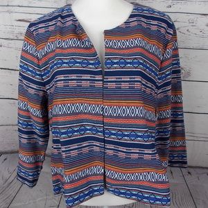 Liz Claiborne Sz XL Collarless Blazer